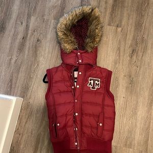 Texas A&M Vest with removable hoodie!